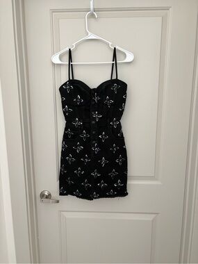 SMFK Garden Black Denim Dress Size S